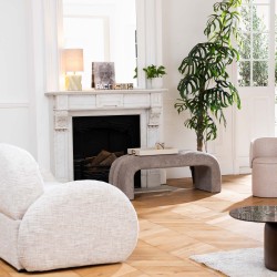 Pouf fauteuil Eclipse taupe