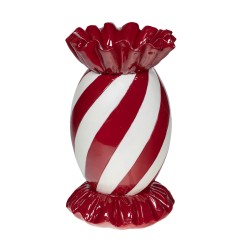 Vase bonbon rayée H31 cm en...
