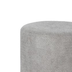 Pouf Twisty D 39 cm gris clair en tissu