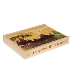 Jouets dinosaures multicolores en bois FSC