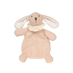 Coffret doudou Lapin et lange en gaze de coton crème