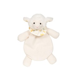Coffret doudou Mouton et lange en gaze de coton crème
