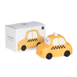 Veilleuse Voiture jaune en silicone rechargeable USB