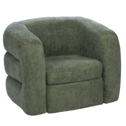 Fauteuil en tissu vert Bess