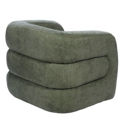 Fauteuil en tissu vert Bess