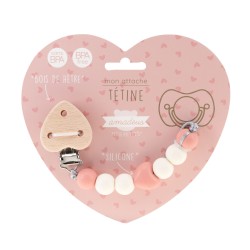 Attache tétine cœur