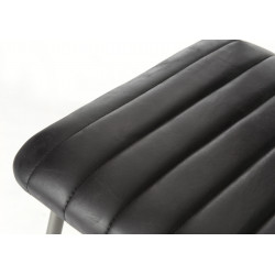 Chaise en cuir noir