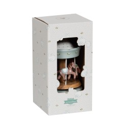 Carrousel musical Petits lapins en bois
