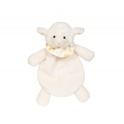 Coffret doudou Mouton et lange en gaze de coton crème