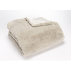 plaid luxe 130x170 gris clair 