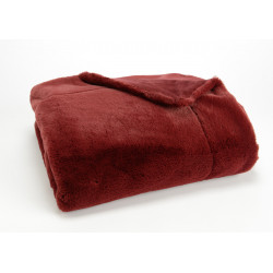 plaid luxe 130x170 bordeaux 