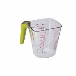 Verre mesureur en verre avec silicone 0,5 L - jaune, Pebbly