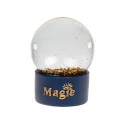 Boule à neige Magie bleu nuit et doré
