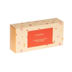 Coffret de 3 paires de chaussettes Années 80 en coton