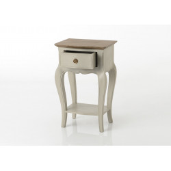 Table de chevet 1 tiroir beige Maddy