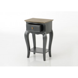 Table de chevet 1 tiroir gris Maddy