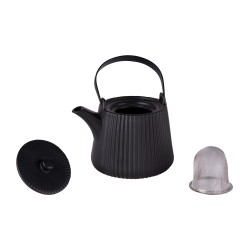 Théière Tiao 1L noire avec filtre