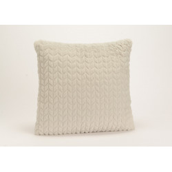 Coussin gris clair chevron...