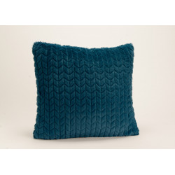 Coussin bleu nuit chevron...