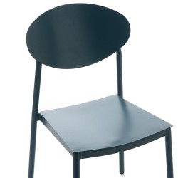Chaise de jardin en aluminium bleu Papillon (lot de 2)