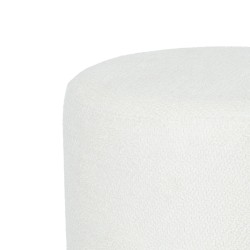 Pouf Twisty D 39 cm blanc en tissu