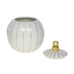 Boîte boule de Noël en céramique H15 cm