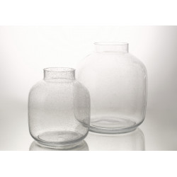 Vase bouteille transparent xxl bulle 38x34 cm
