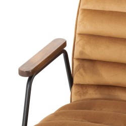 Fauteuil en velours bronze Hutch