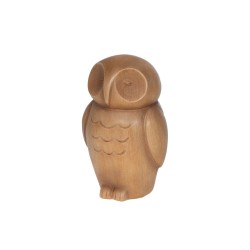 Chouette à poser Woody effet bois H12,5 cm