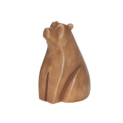 Ours à poser Woody effet bois H15 cm