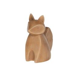 Renard à poser Woody effet bois H13,5 cm