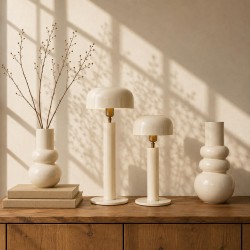 Lampe Monza beige 43 cm