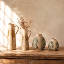 Vase Palma jaune 17x28 cm