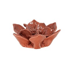 Décoration fleur magnolia en céramique brique D12 cm