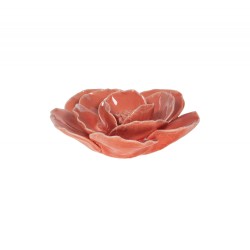 Décoration fleur pivoine en céramique rose D9 cm