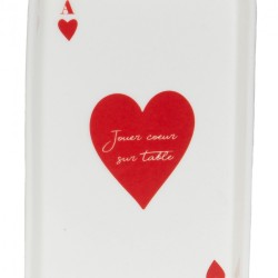 Coupelle jeux as de trèfle en céramique 14x8 cm (lot de 2)