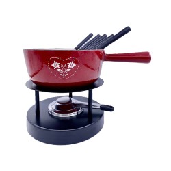 Service à fondue fonte Folk...