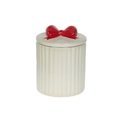Boite nœud rouge H12 cm en...
