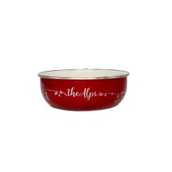 Caquelon tole alpes rouge 21 cm