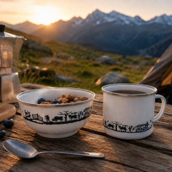 Mug en acier émaillé Alpes