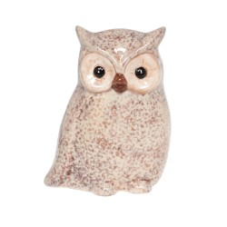 Chouette marron H14 cm en...
