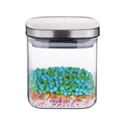 Boîte de conservation hermétique carrée en verre 600 ml