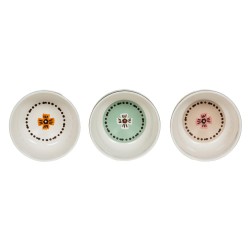 Coffret apéritif 3 bols 25cl Bloom en porcelaine décorée