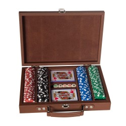 Coffret de jeux de cartes poker 22x30 cm