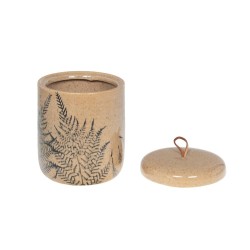Boîte fougère marron H16,5 cm en céramique