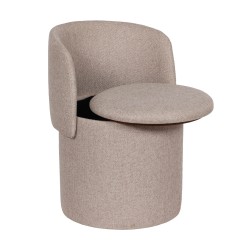 Pouf fauteuil Eclipse taupe