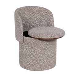 Pouf fauteuil Eclipse léopard