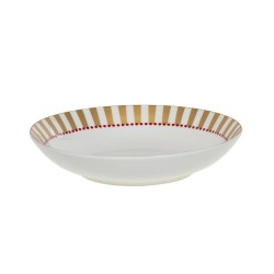 Assiette creuse Silva 20 cm en porcelaine décorée (lot de 6)