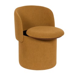 Pouf fauteuil Eclipse moutarde