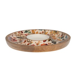Plat Chip Dip avec son bol Alba en manguier 25 cm